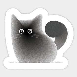 Minimalist cat design Sticker